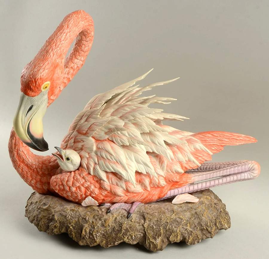 Boehm Birds Flamingo With Chick - Nb1057, No Box by Boehm-1