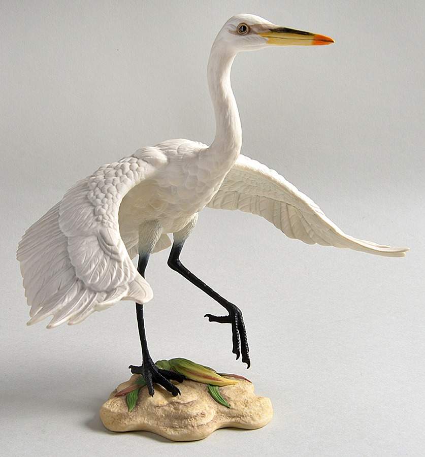Wading Bird Series White Egret - No Box by Boehm-1