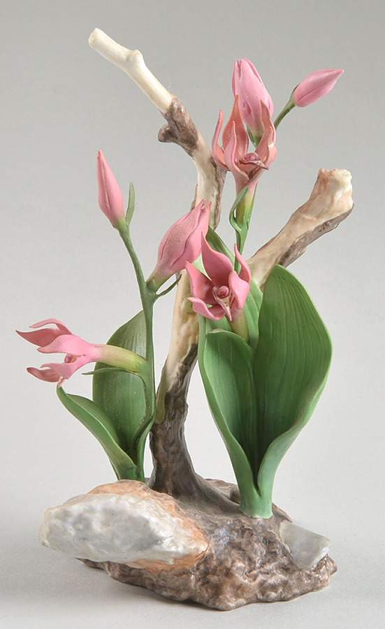 Flower Sculptures Red Helleborine - No Box by Boehm-1