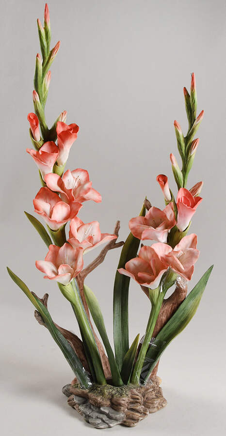 Flower Sculptures Gladioli-Pink - No Box by Boehm-1