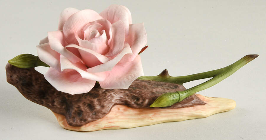Flower Sculptures Pink Ribbon Rose-American Cancer Society - No Box 55a by Boehm-1