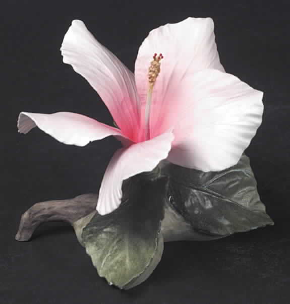 Flower Sculptures Pink Hibiscus - No Box by Boehm-1