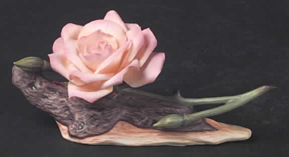 Flower Sculptures Rainbow Rose-Peach - No Box by Boehm-1