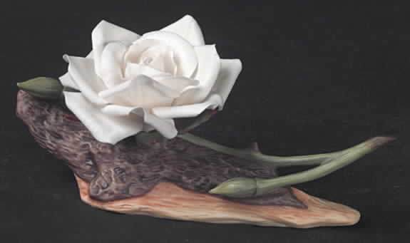 Flower Sculptures Rainbow Rose-White - No Box by Boehm-1