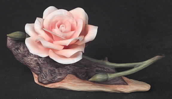 Flower Sculptures Rainbow Rose-Tangerine - No Box by Boehm-1