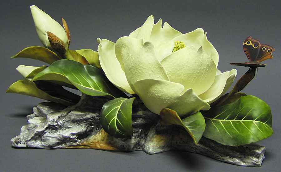 Flower Sculptures Magnolia Grandiflora - No Box by Boehm-1