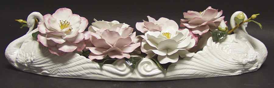 Flower Sculptures Swan Centerpiece - No Box by Boehm-1