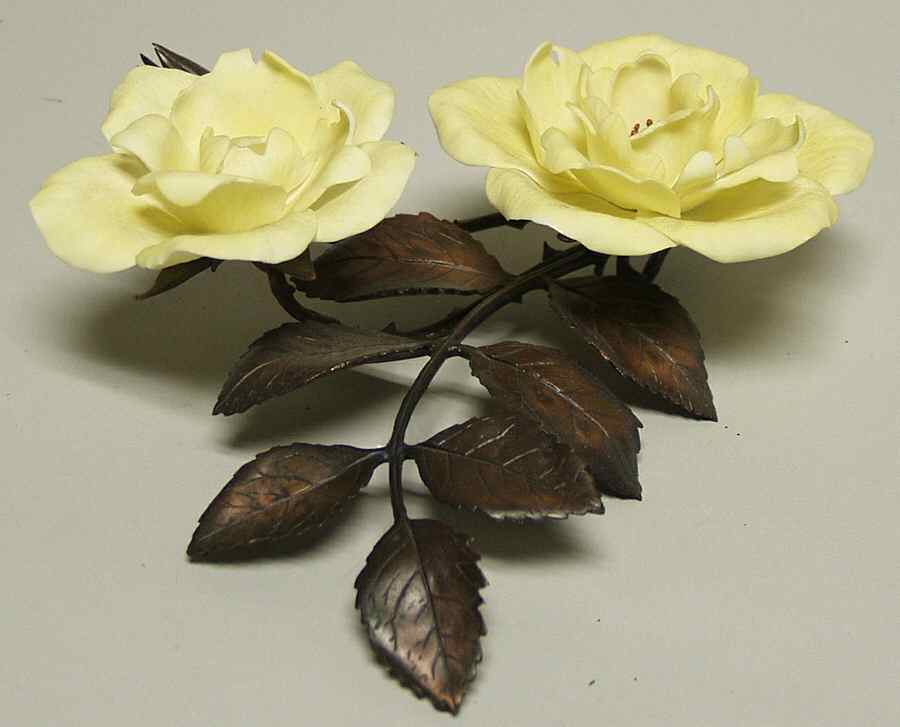 Flower Sculptures Golden Showers Rose - No Box by Boehm-1