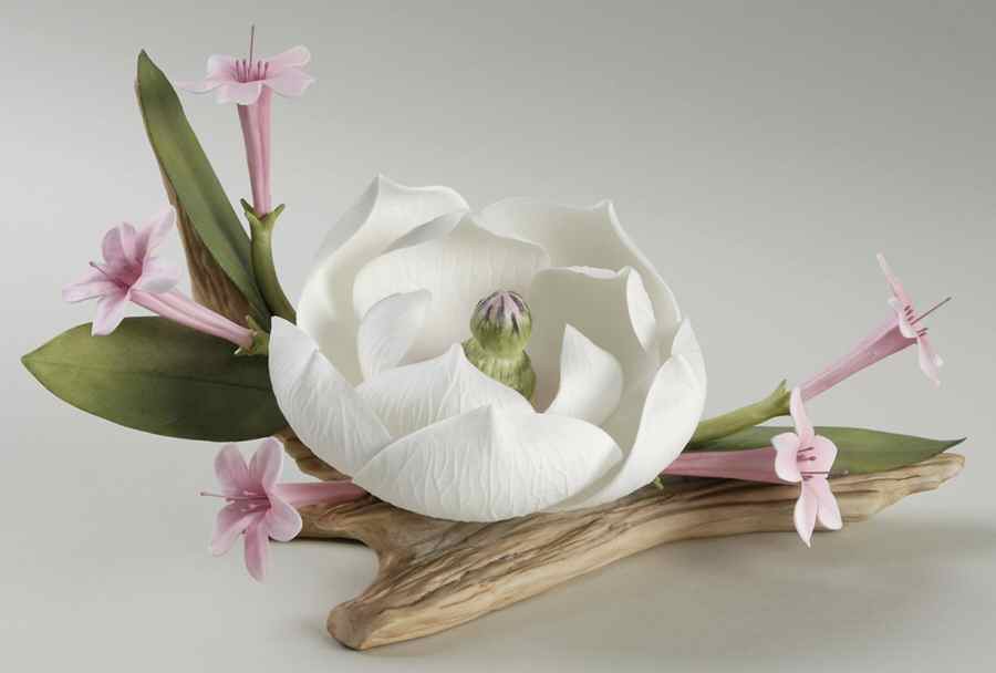 Flower Sculptures Magnolia With Azaleas - No Box by Boehm-1