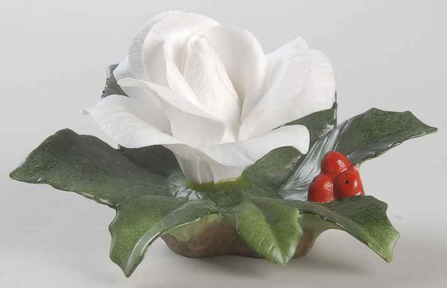 Flower Sculptures Christmas Rose With Holly - No Box by Boehm-1