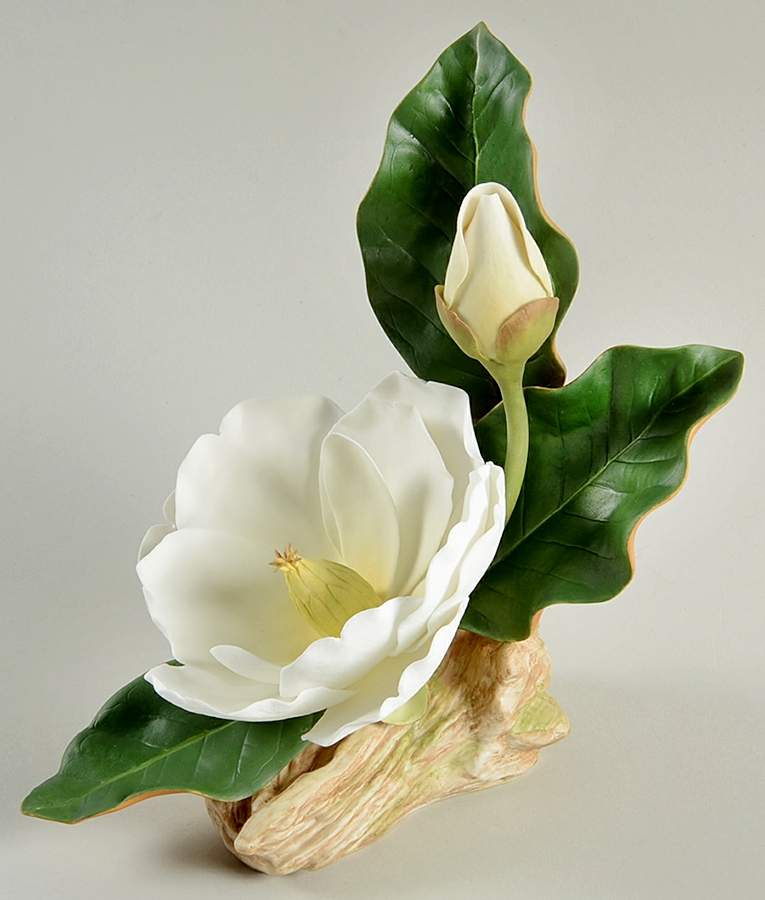 Flower Sculptures Magnolia Grandiflora - No Box by Boehm-1