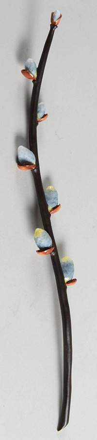 Flower Sculptures Pussywillow Stem-Malvern - No Box by Boehm-1