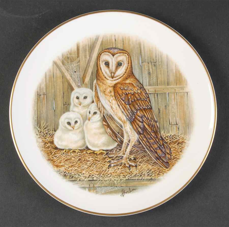 Boehm Plate Barn Owl-Salad Plate  - Boxed by Boehm-1