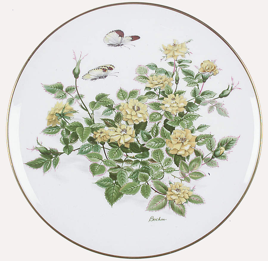 Miniature Rose Plate Collection Rise And Shine - No Box by Boehm-1
