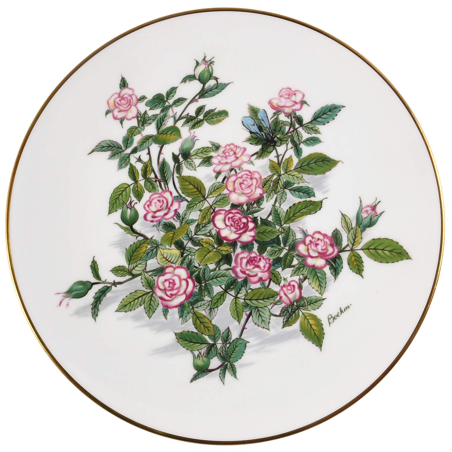 Miniature Rose Plate Collection Magic Carrousel - Boxed by Boehm-1