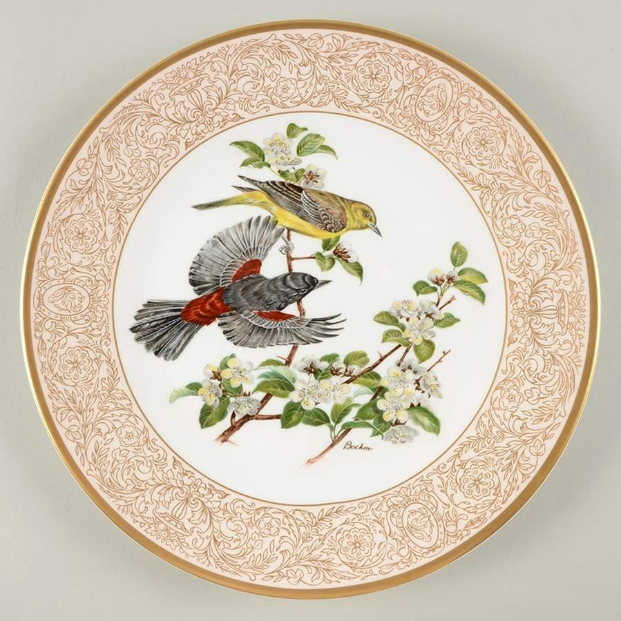 Woodland Birds of America Orchard Orioles-Gold Border - Boxed by Boehm-1