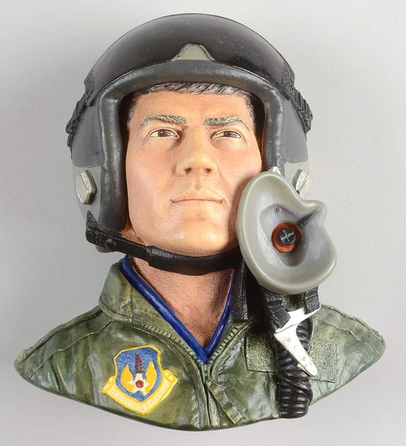 Character Head Plaques Usaf Fighter Pilot-Operation Desert Stor - No Box by Bossons-1