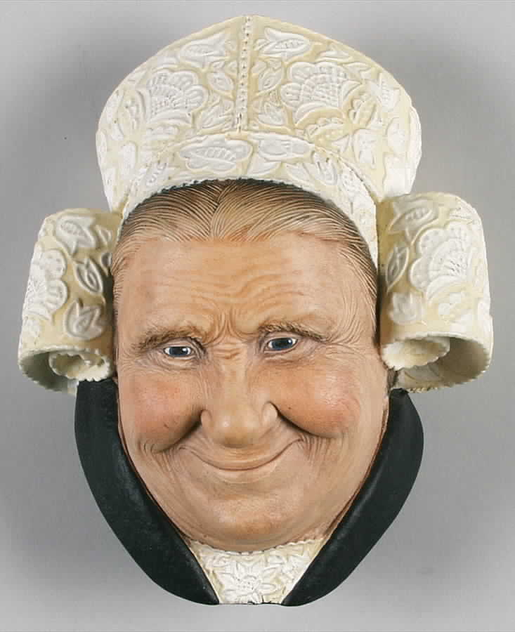 Character Head Plaques Bretone Lady - No Box by Bossons-1