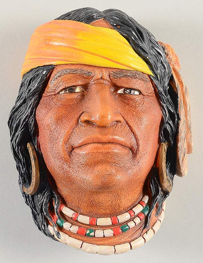 Character Head Plaques Navajo Indian - No Box by Bossons-1