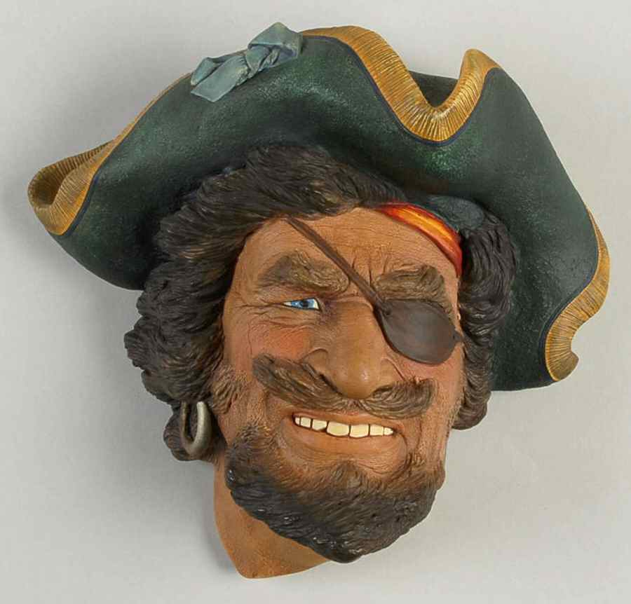 Character Head Plaques Sir Henry Morgan-Captain - No Box by Bossons-1