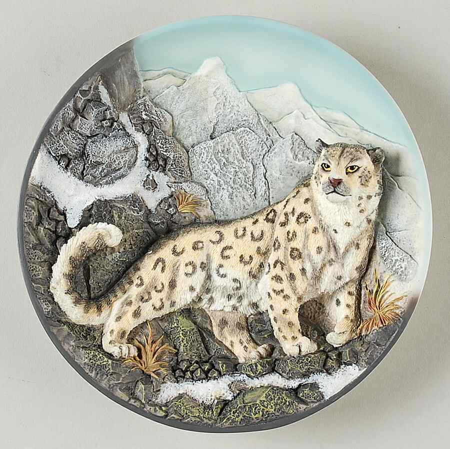 Fierce & Free:Big Cats Snow Leopard - No Box by Bradford Exchange-1