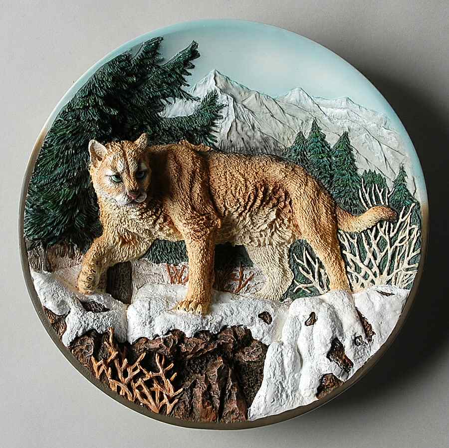 Fierce & Free:Big Cats Cougar - No Box by Bradford Exchange-1