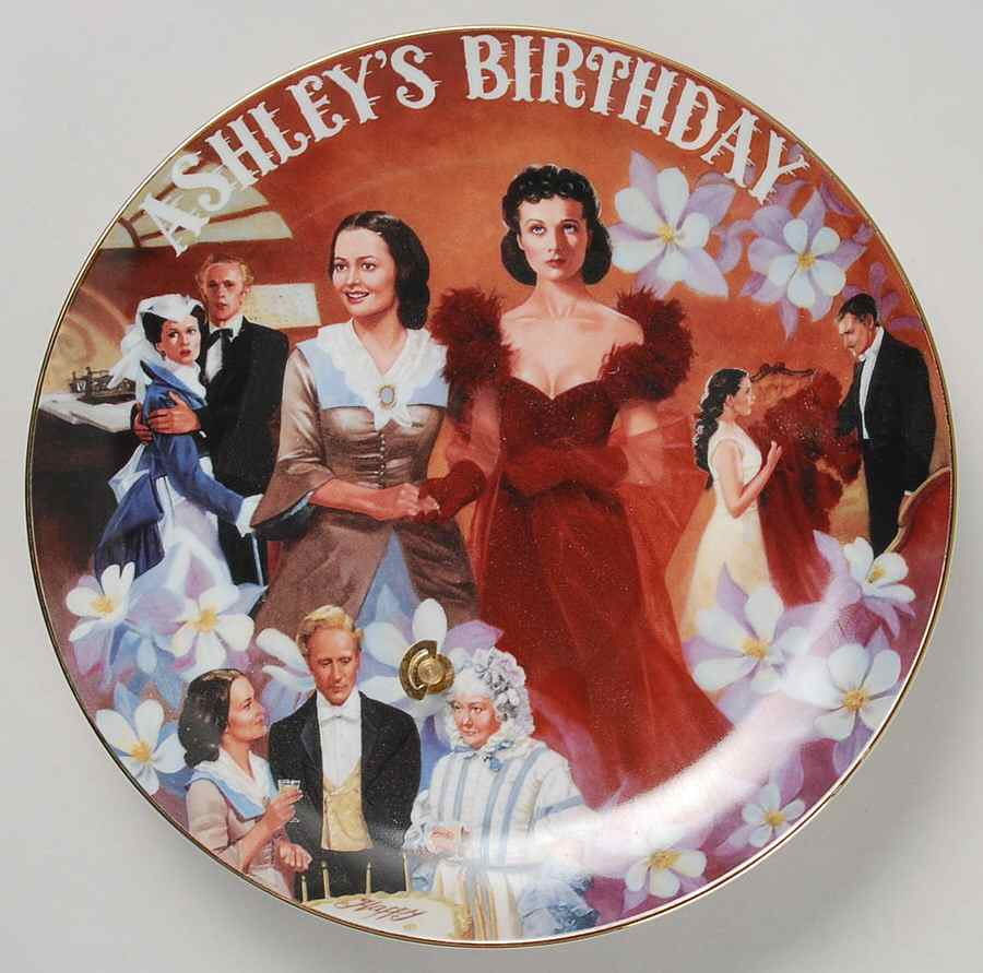 Gone with The Wind-Musical Treasures Ashley's Birthday - No Box by Bradford Exchange-1