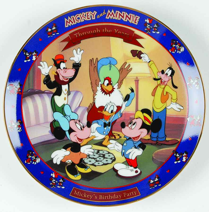 Mickey & Minnie Through the Years Mickey's Birthday Party 1942 - No Box by Bradford Exchange-1