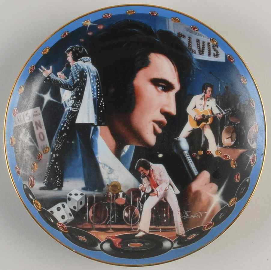 Musical Tribute To Elvis-Plate Falling In Love With The King - No Box by Bradford Exchange-1