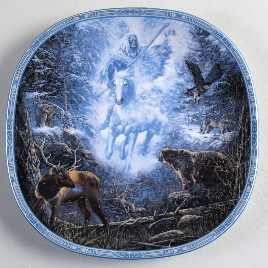 Visions of The Sacred Snow Rider - No Box by Bradford Exchange-1