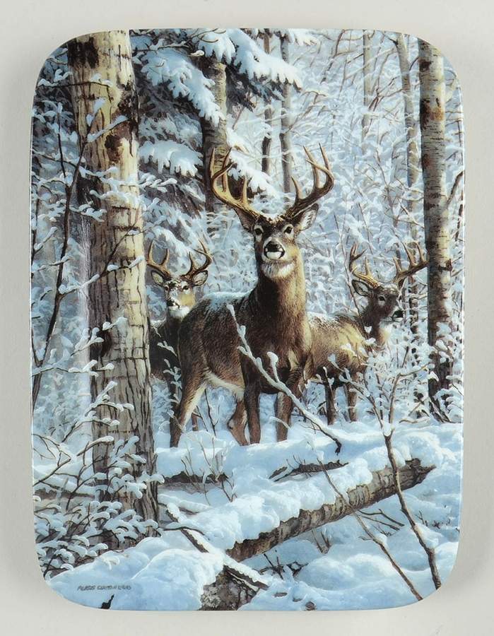 Winter Retreat The Whitetails Pause - No Box by Bradford Exchange-1