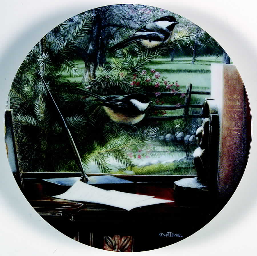 Windows on the World of Song Den: Black Capped-Chickadee - No Box by Bradford Exchange-1