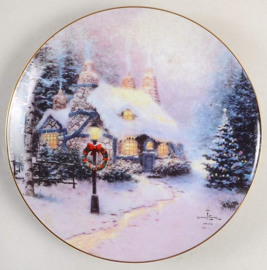 Old Fashioned Christmas with Thomas Kinkade Stone Hearth Hutch - No Box by Bradford Exchange-1