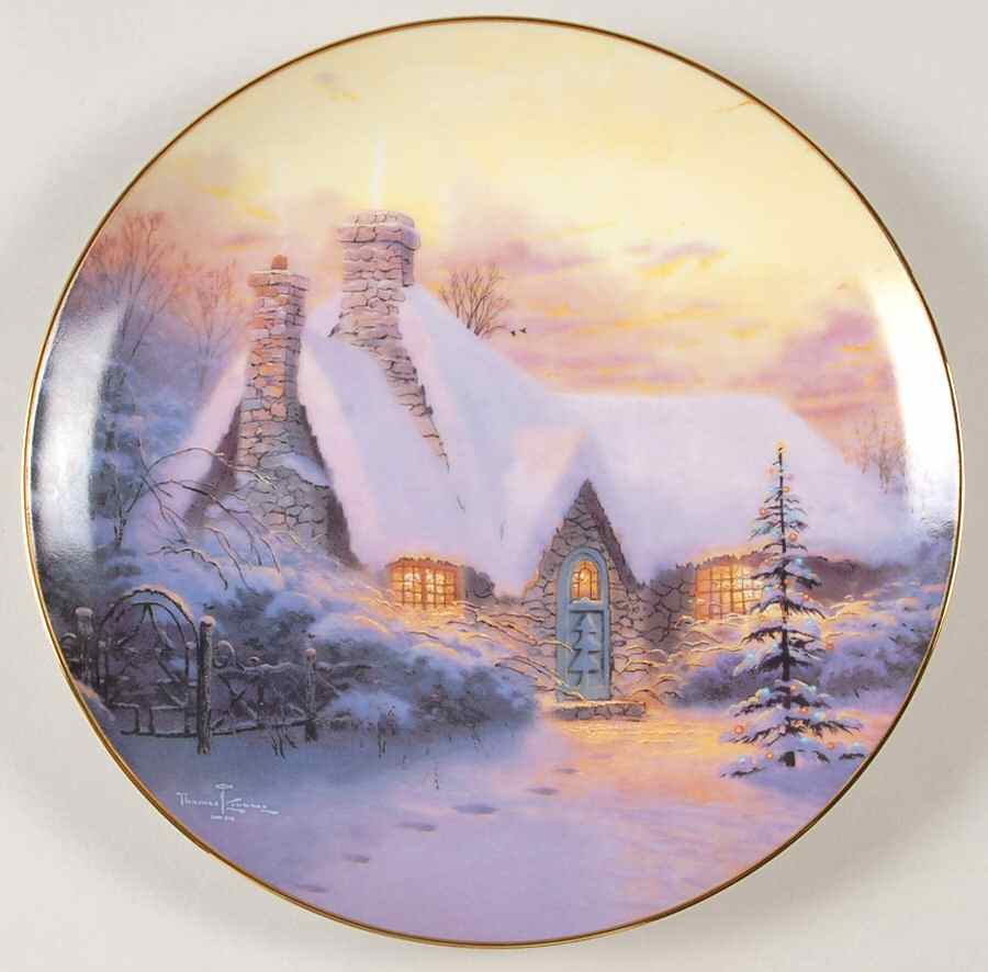 Old Fashioned Christmas with Thomas Kinkade Christmas Tree Cottage - No Box by Bradford Exchange-1