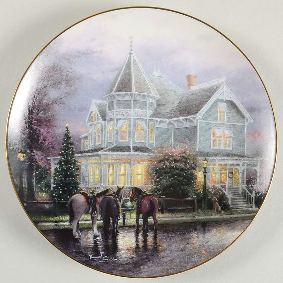Old Fashioned Christmas with Thomas Kinkade A Holiday Gathering - No Box by Bradford Exchange-1