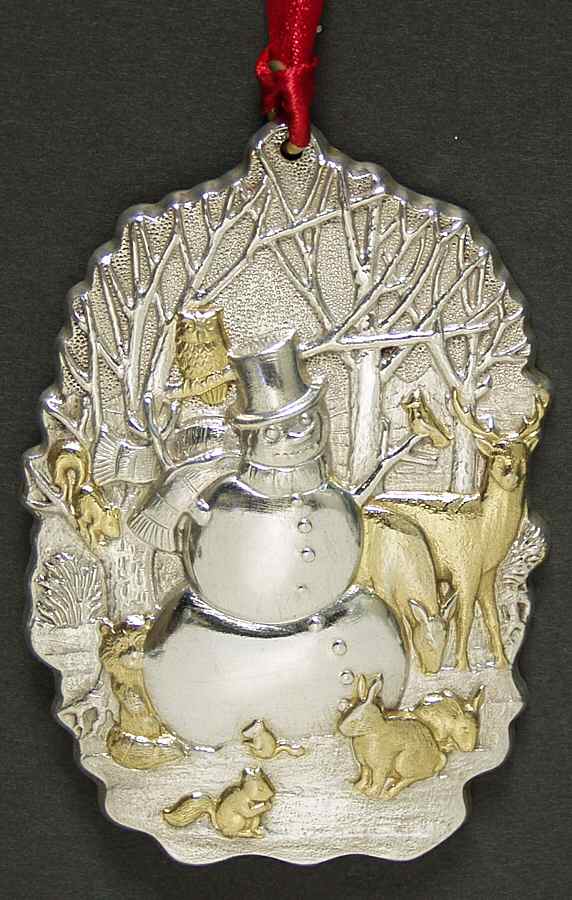 Christmas Ornament-Sterling Snowman - No Box by Buccellati-1