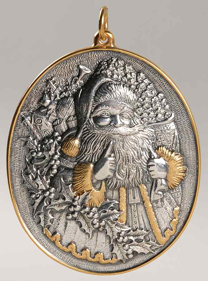 Christmas Ornament-Sterling Santa Claus - No Box by Buccellati-1