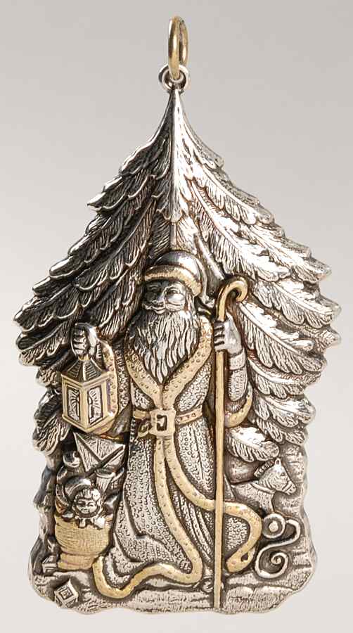 Christmas Ornament-Sterling Santa Claus - Boxed by Buccellati-1