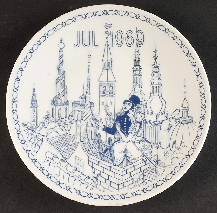 Bygdo Christmas Plate Shepherdess & Chimney Sweep - No Box by Bygdo-1