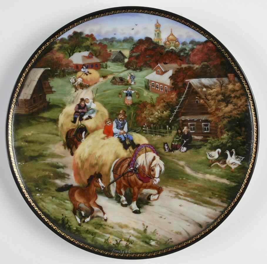 Village Life of Russia Bringing Home The Harvest - Boxed by Byliny-1