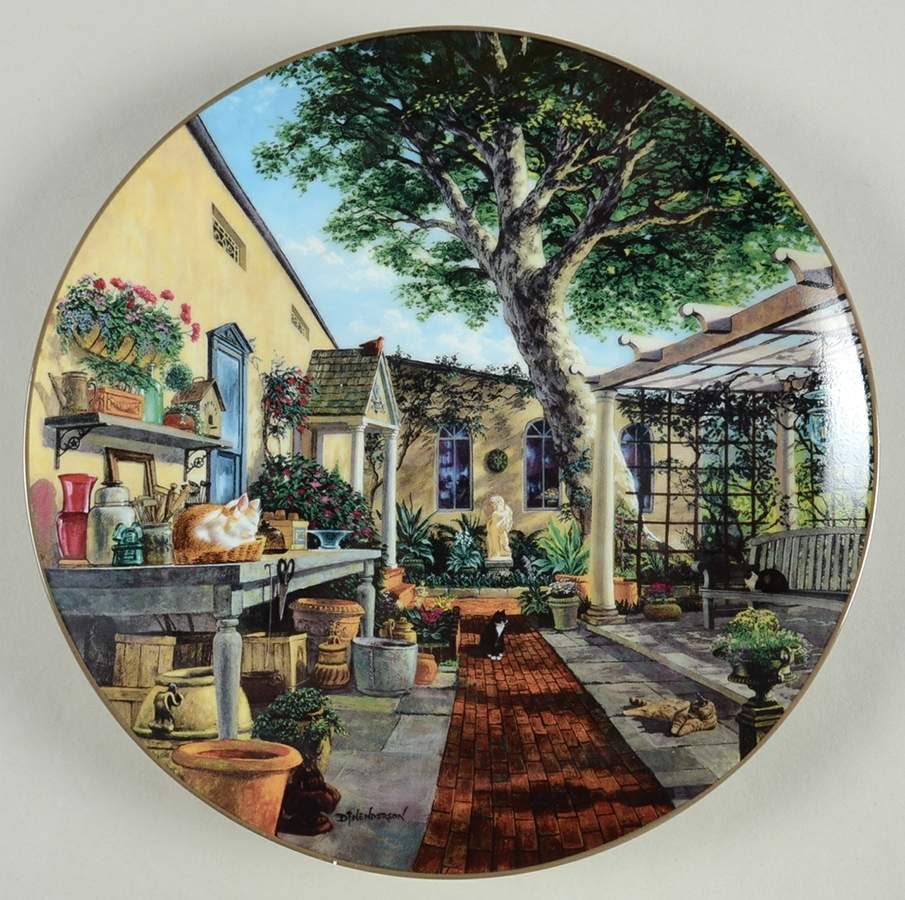 Summer's Sweet Pursuit Cozy Courtyard - No Box by Bradford Exchange-1