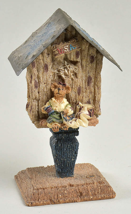 The Bearstone Collection Betsy Home Of The Brave-Mini Birdhouse - Bx295 With Box by Boyds Bears-1