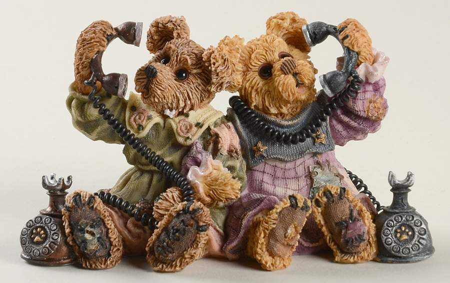 The Bearstone Collection Alexandra & Belle-Telephone Tied - Boxed by Boyds Bears-1