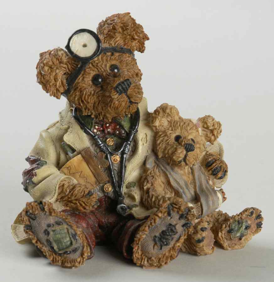 The Bearstone Collection Dr. Harrison Griz-Md-Phd-Bud - With Box by Boyds Bears-1
