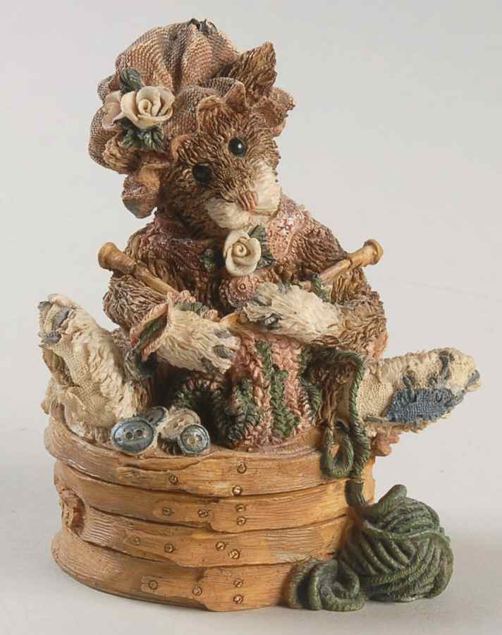 The Bearstone Collection Cookie Catberg-Knittin Kitten - Boxed by Boyds Bears-1