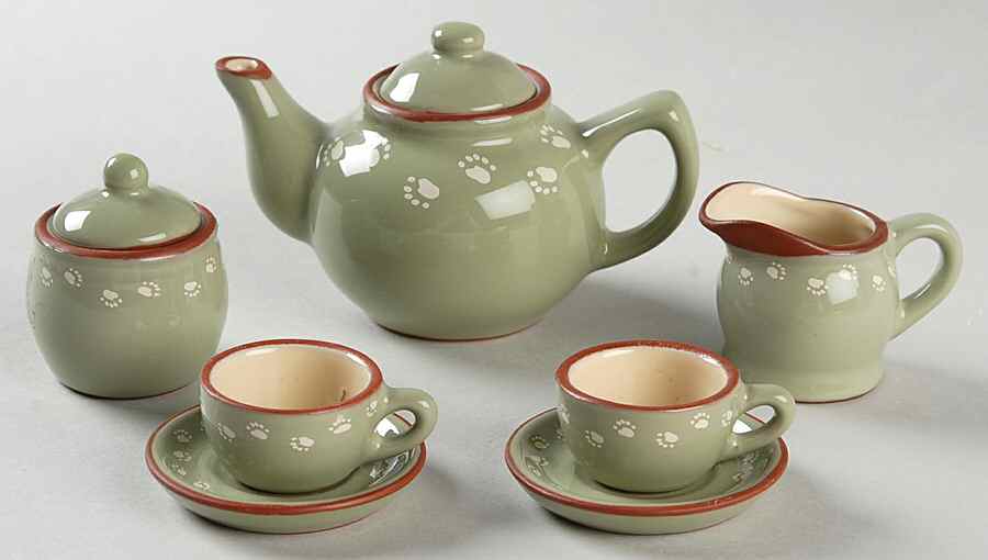 The Bearstone Collection Abigail's Victorian Tea Set - Boxed by Boyds Bears-1