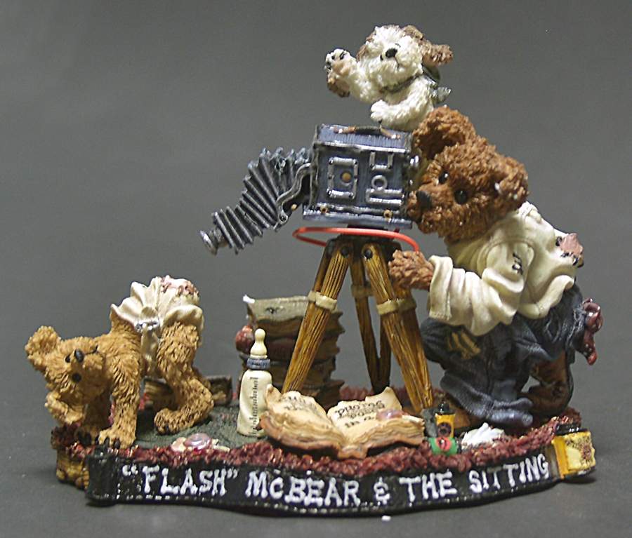 The Bearstone Collection Flash McBear And The Sitting - Boxed by Boyds Bears-1