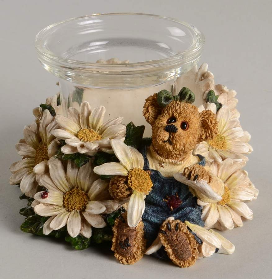The Bearstone Collection Miss Daisy-Votive-He Loves Me - Boxed by Boyds Bears-1