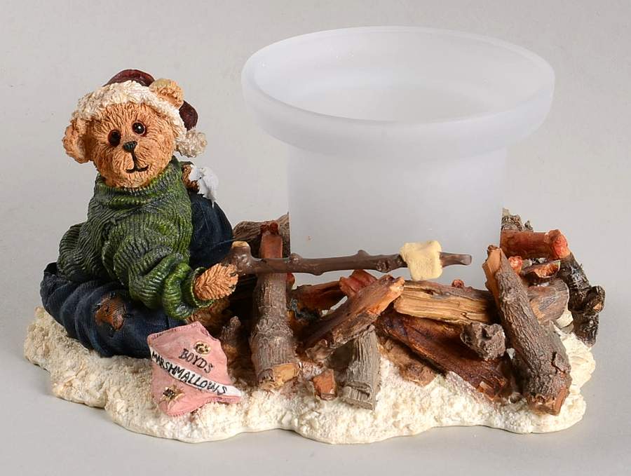 The Bearstone Collection Marshall Toastworthy-Votive-Toasty Treat - Boxed by Boyds Bears-1
