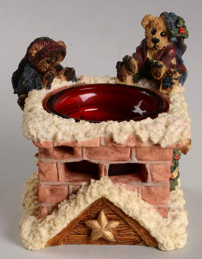 The Bearstone Collection Elgin & Elliot The Elves-Votive - Boxed by Boyds Bears-1